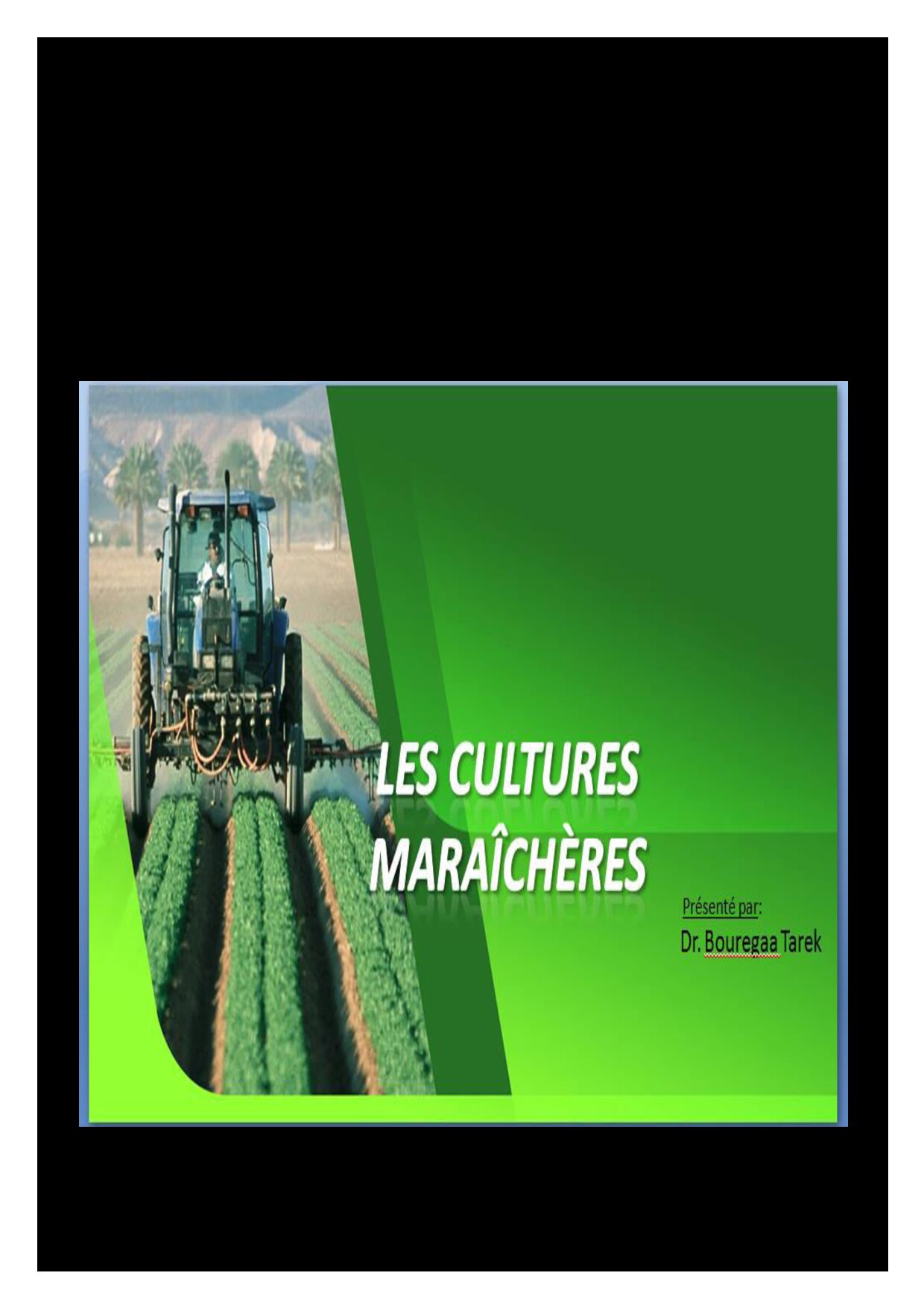 Aperçu de Généralités sur les cultures maraichères